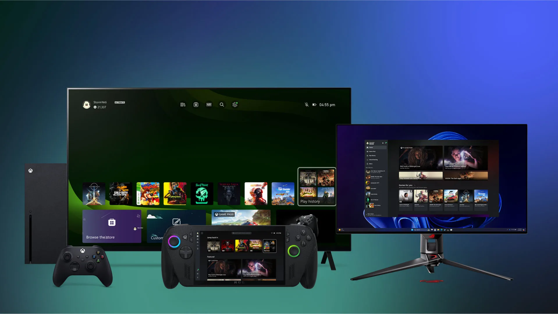 Xbox de agosto: histórico entre dispositivos e controle