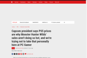 Capcom: Preço do PS5 Afeta Vendas de Monster Hunter Wilds?