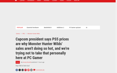 Capcom: Preço do PS5 Afeta Vendas de Monster Hunter Wilds?