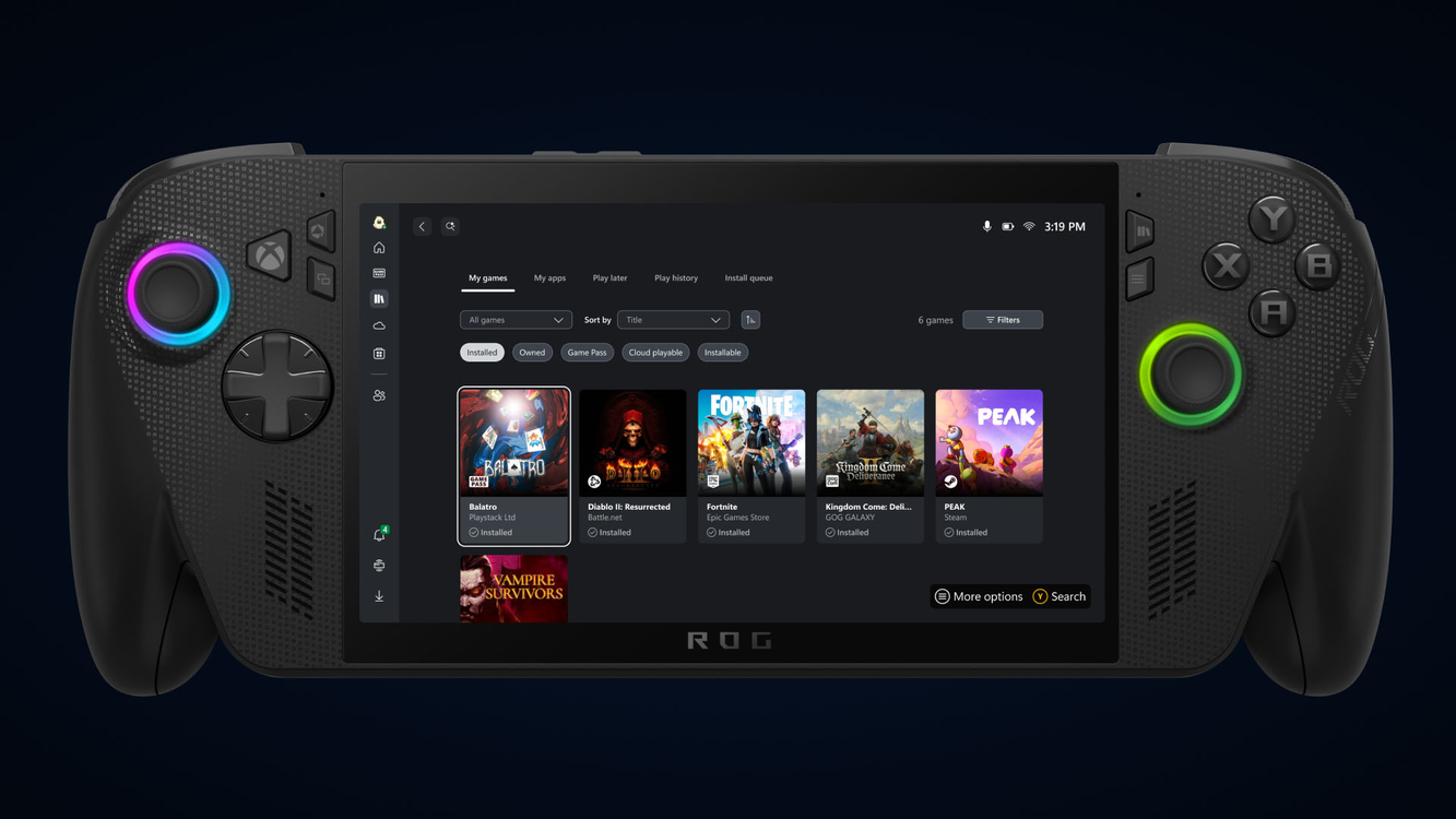 Xbox Gaming Library em PCs e Dispositivos Portáteis