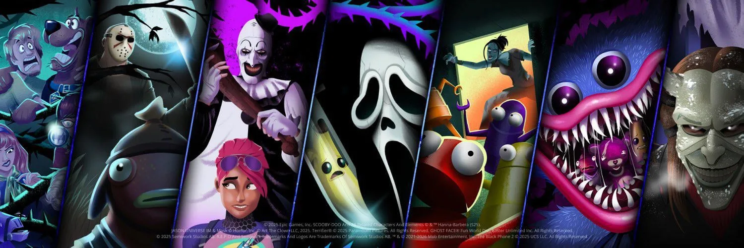 Fortnitemares 2025: Colaborações com Scooby-Doo, Jason Voorhees e Ghostface chegam ao Fortnite