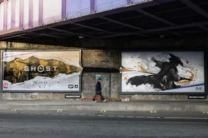 Outdoor de Ghost of Yotei em Londres: Uma Campanha de Marketing Genial