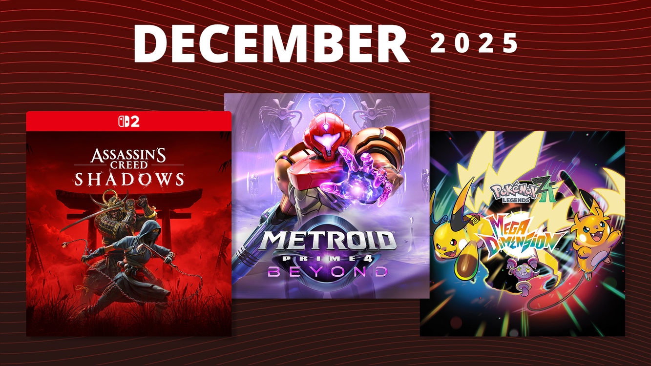 Nintendo Switch 2: Jogos de Dezembro de 2025 com Metroid Prime 4 e Assassin's Creed Shadows